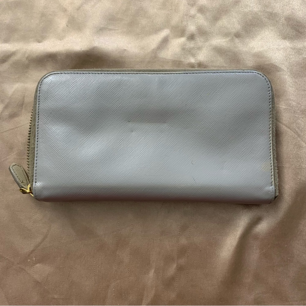 Prada Grey zippy long wallet - Picture 2 of 11